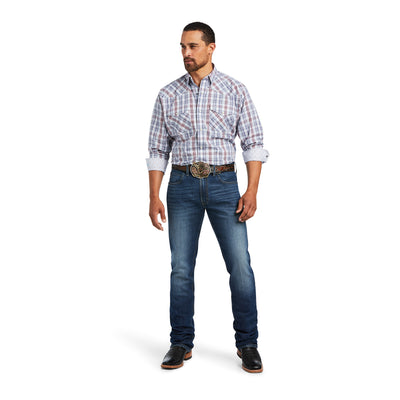 Ariat | Men's Relentless Steely Stretch | Classic Fit Western Shirt | Peacoat