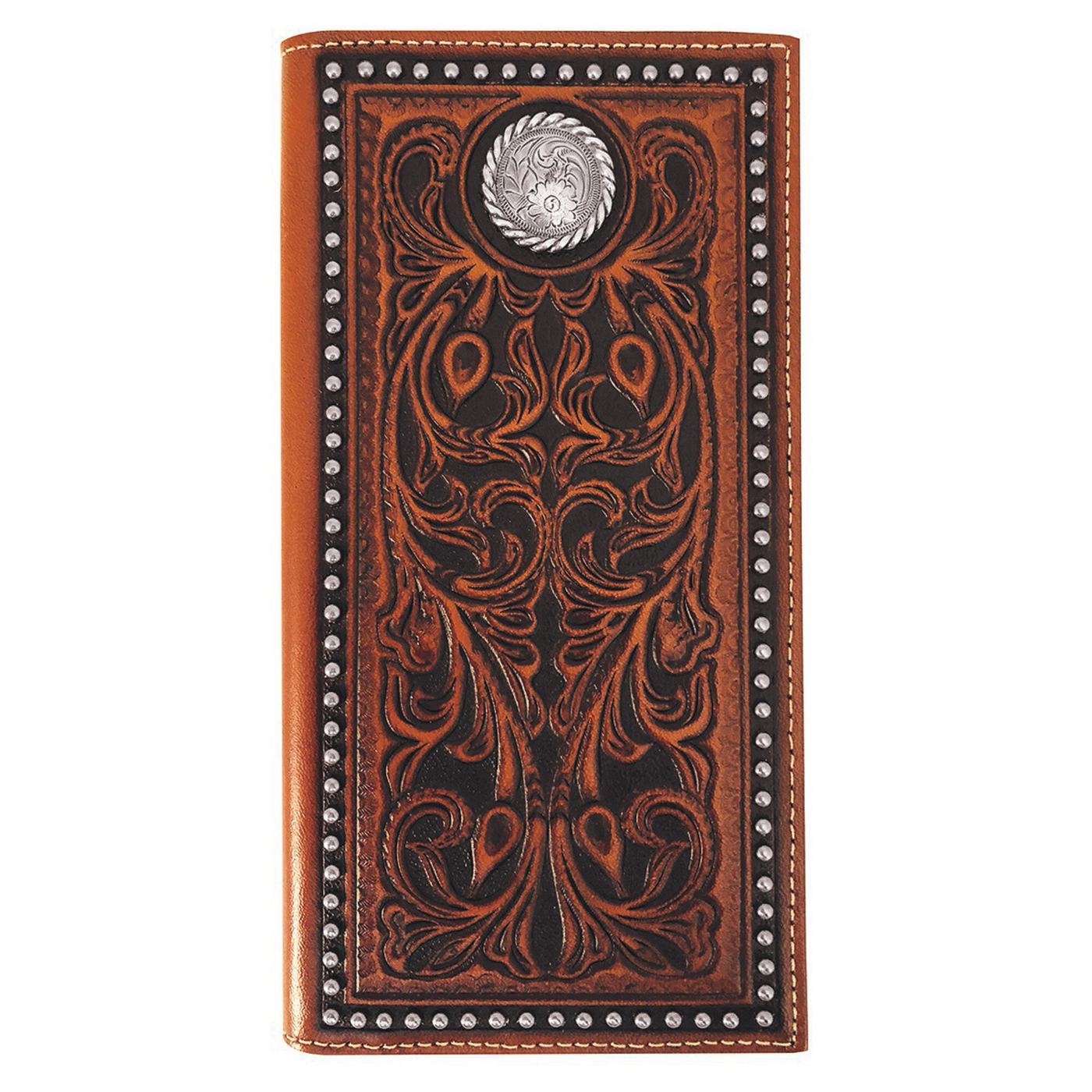 Roper | Rodeo Wallet | Tooled Leather | Tan