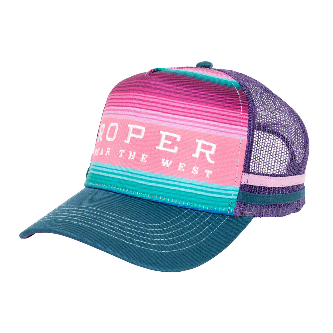 Roper | Trucker Cap | Serape| Pink & Blue