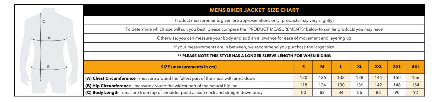 Burke & Wills Men's Biker Jacket | Black - Outback Traders Australia