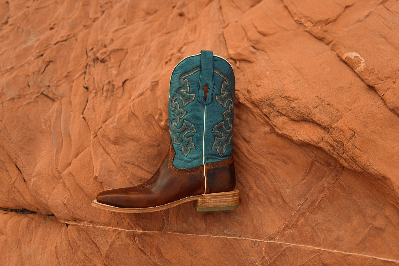 Corral Men's | Embroidery | Wide Square Toe | Honey/Blue
