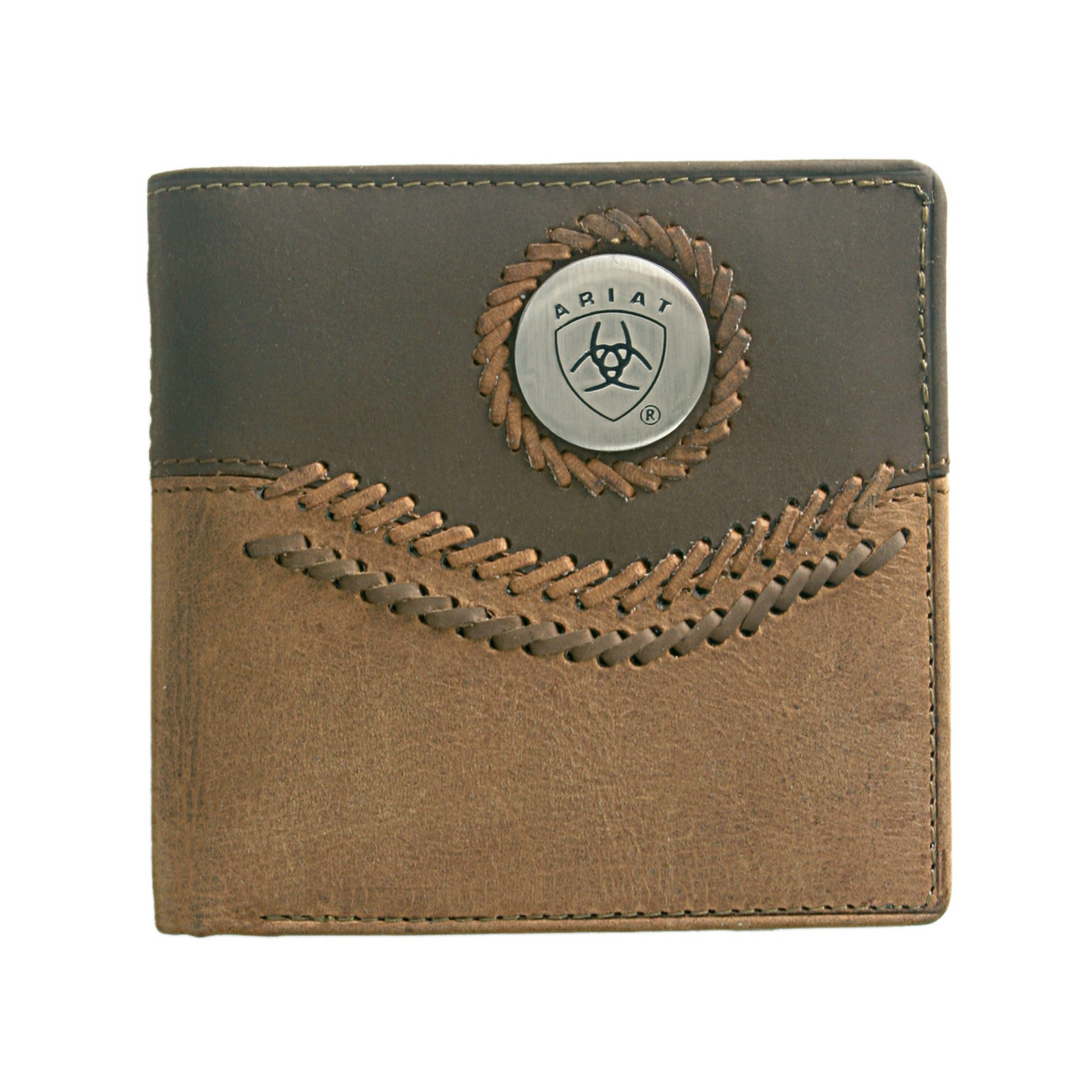 Ariat Bi-Fold Wallet-Two Toned Accents | Tan - Outback Traders Australia