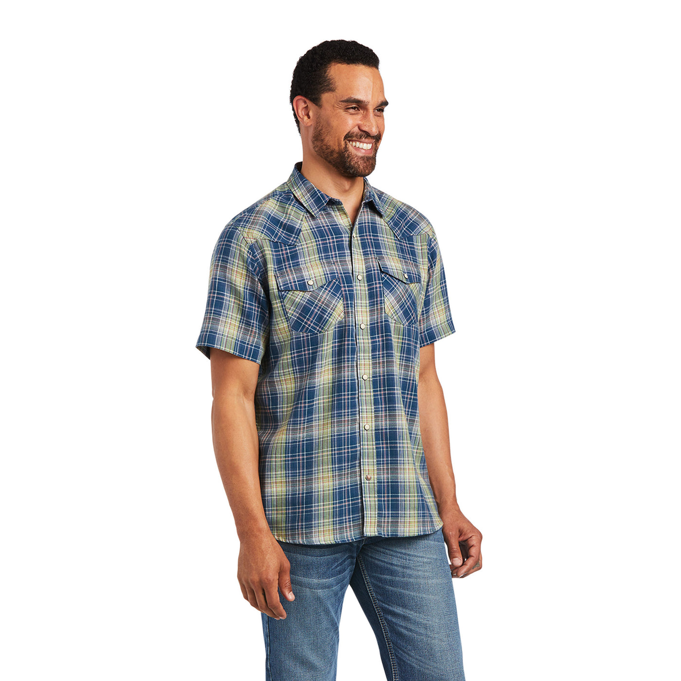 Ariat | Men's Huey | Retro Fit Western Shirt | Lime Chaser
