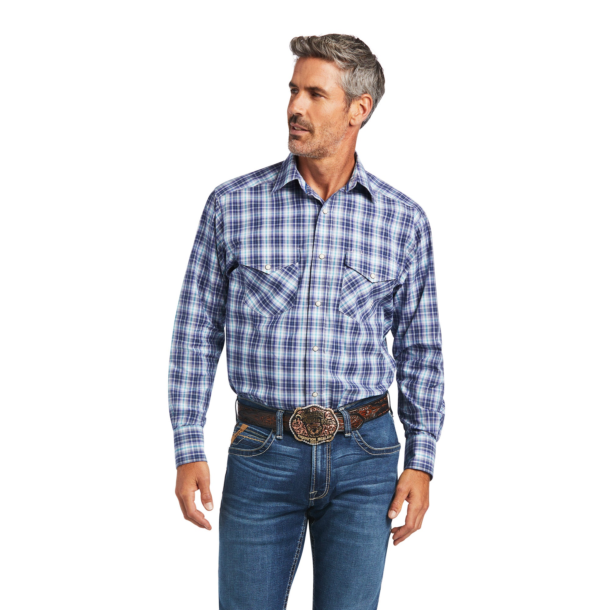 Ariat | Men's Ivy | Classic Fit Western Shirt | Dutch Blue