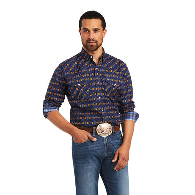 Ariat | Men's Relentless Steeled Stretch | Classic Fit Western Shirt | Peacoat