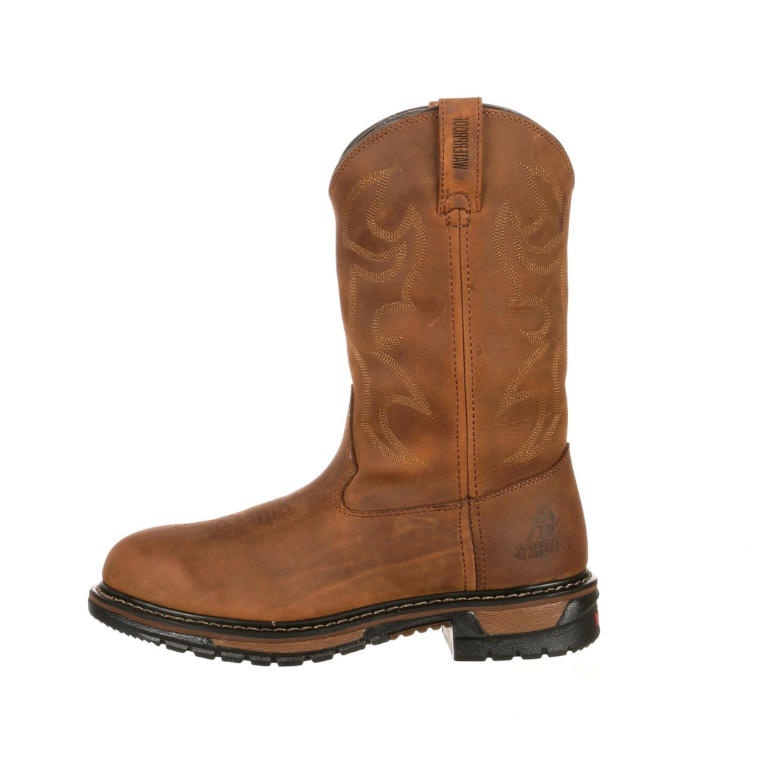 Rocky | Men's Ride Branson Roper | Waterproof | Western Boots | Brown