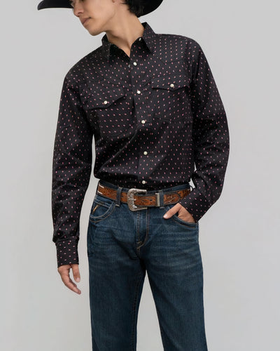 Outback King | Men's Frontier Shirt | Red Eye Black