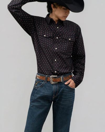 Outback King | Men's Frontier Shirt | Red Eye Black