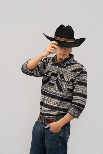 Outback King | Men's Frontier Shirt | Inca Black/Gold