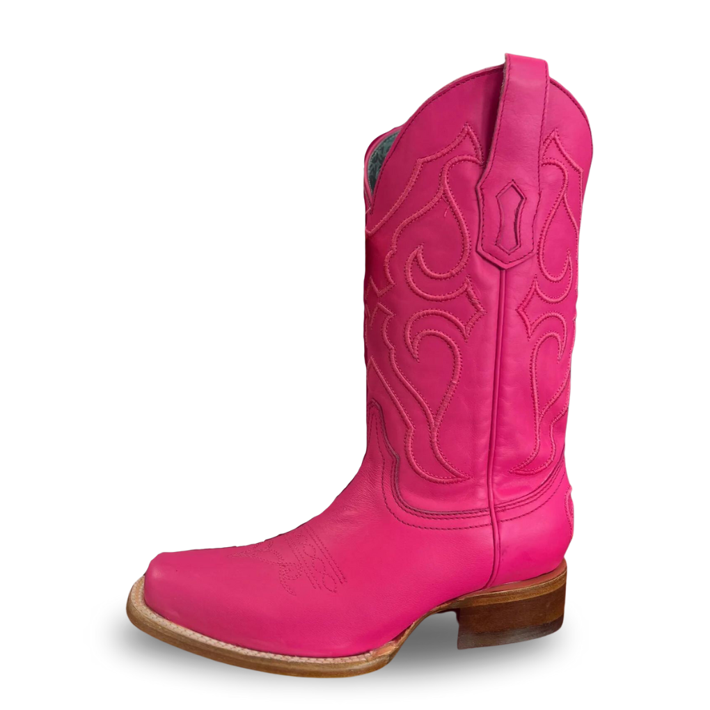 Corral | Embroidery Sq.Toe Boots | Fuschia Pink