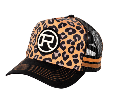 Roper | High Ponytail Cap | Leopard Print| Black & Tan