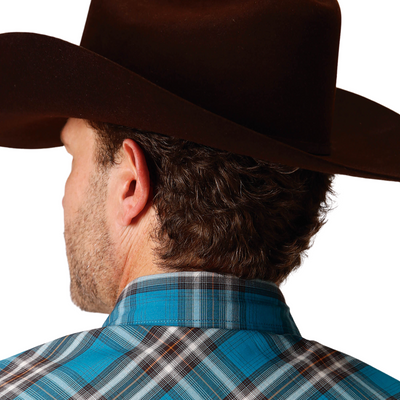 Roper | Men's Amarillo| Classic Fit Western Shirt | Green Plaid- Outback Traders Australia