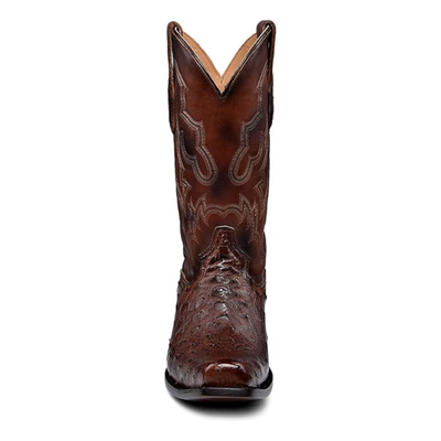 Corral Men's | Ostrich Embroidery Narrow Square Toe | Brown