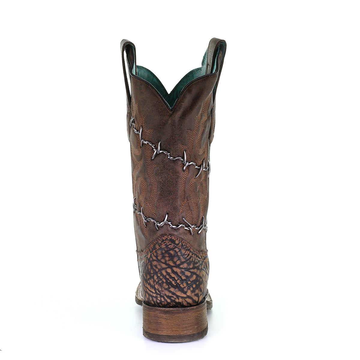 Corral | Women's Barbed Wire Woven Overlay SQ. Toe | Brown