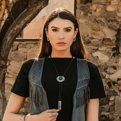 Montana Silversmiths | Bolo Tie| The Pioneer's | Turquoise