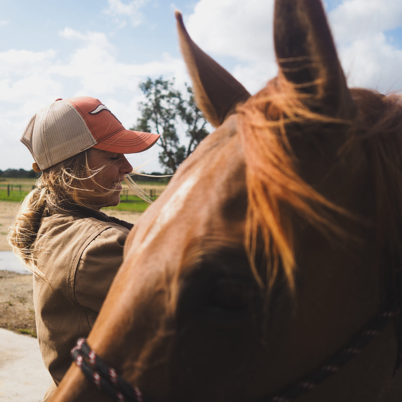 Stetson | Buffalo Horns Trucker Cap | Orange