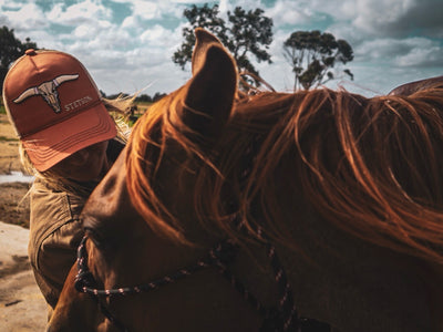 Stetson | Buffalo Horns Trucker Cap | Orange