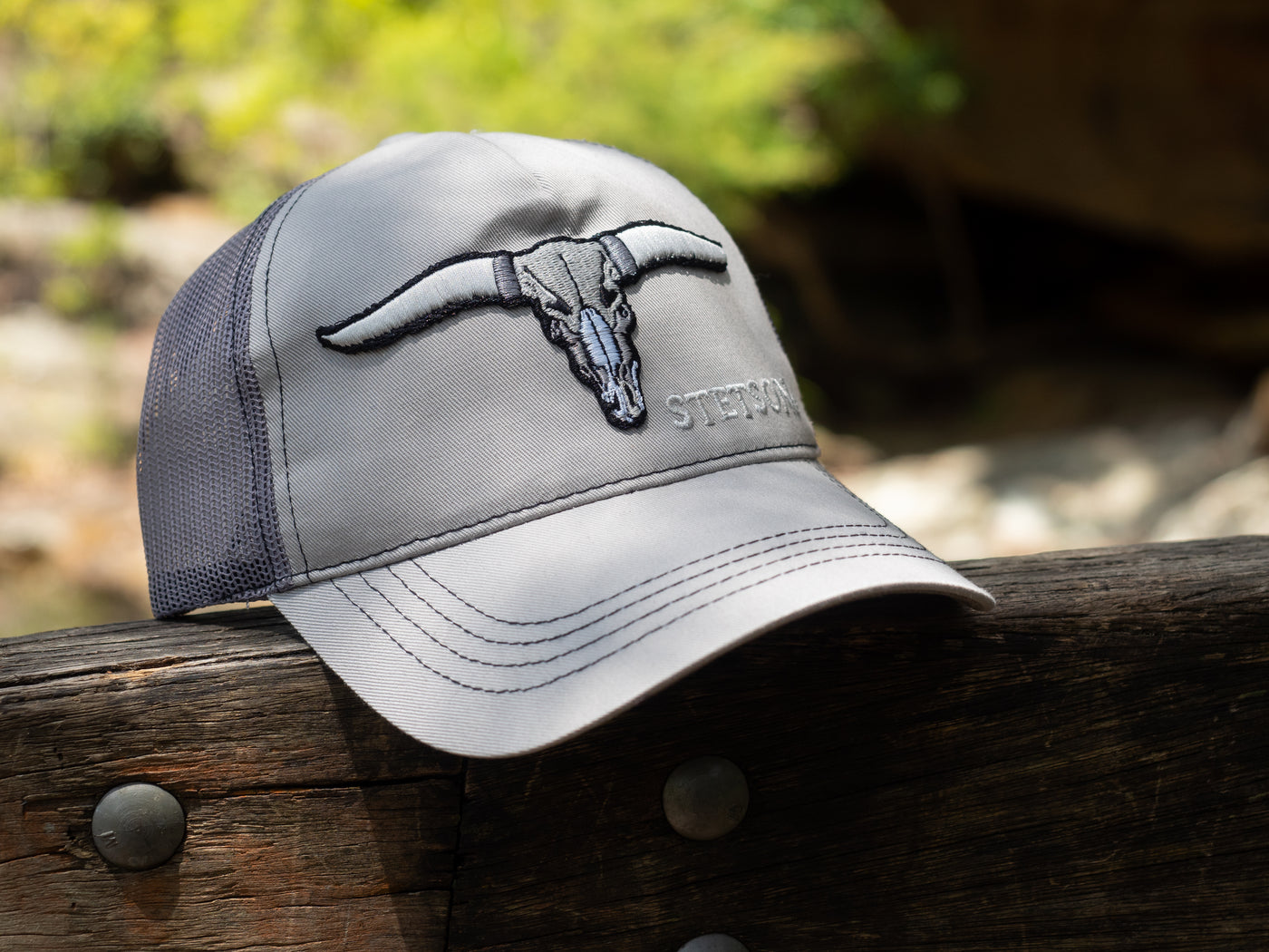 Stetson | Buffalo Horns Trucker Cap | Grey