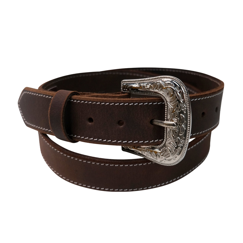 Outback King | Classic Frontier Belt | Stitched Redwood Brown