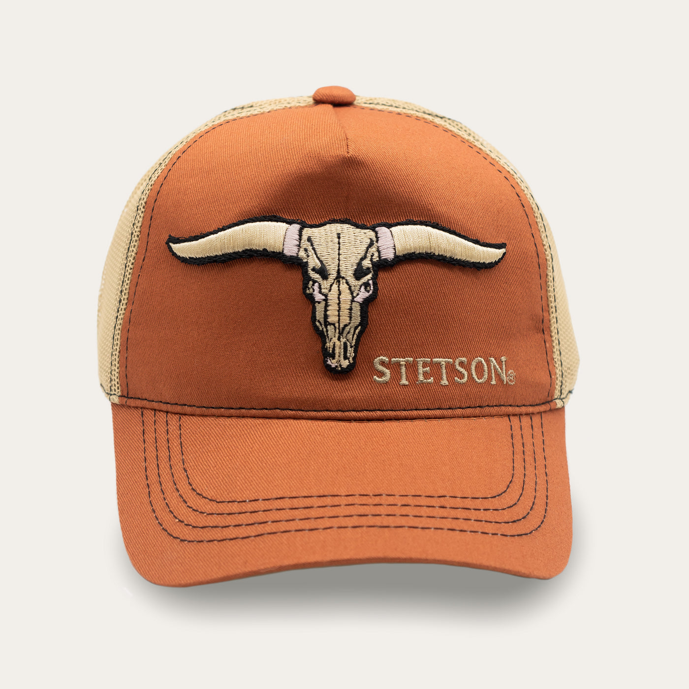 Stetson | Buffalo Horns Trucker Cap | Orange