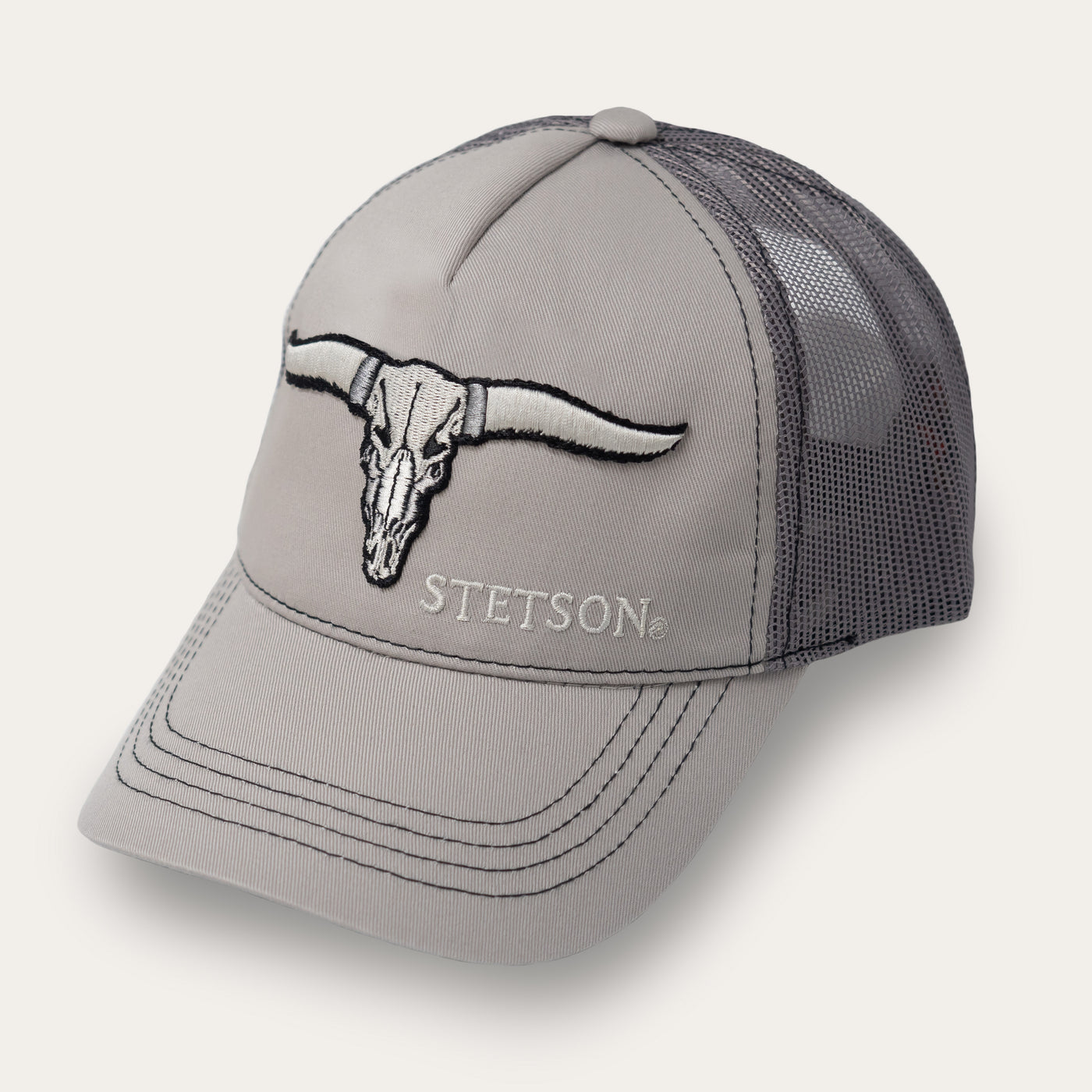 Stetson | Buffalo Horns Trucker Cap | Grey