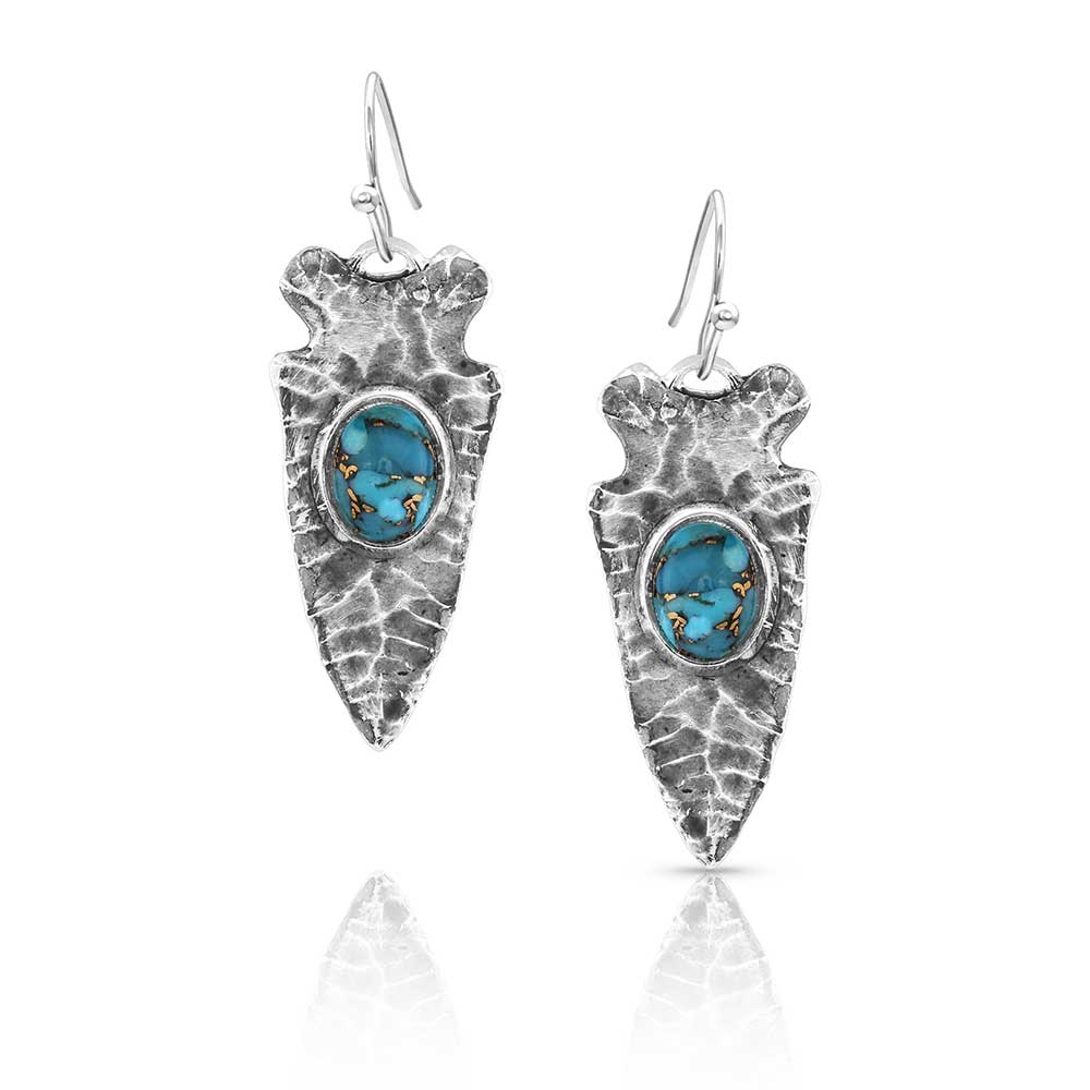 Montana Silversmiths | Earrings | Driving Force Turquoise Arrowhead