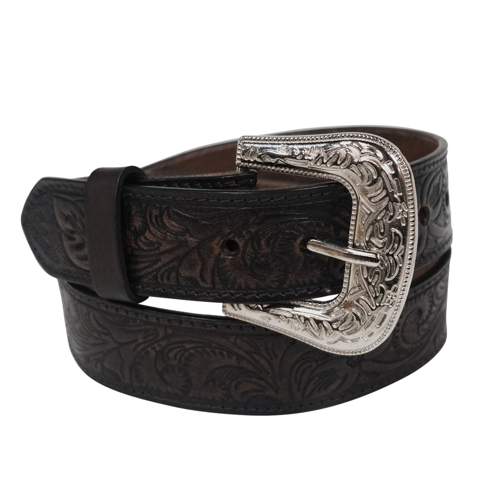 Outback King | Heritage Embossed Black Western Belt