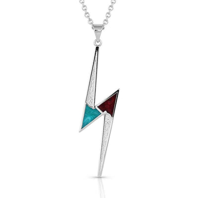 Montana Silversmiths | Necklace | Lightning Bolt Red Turquoise