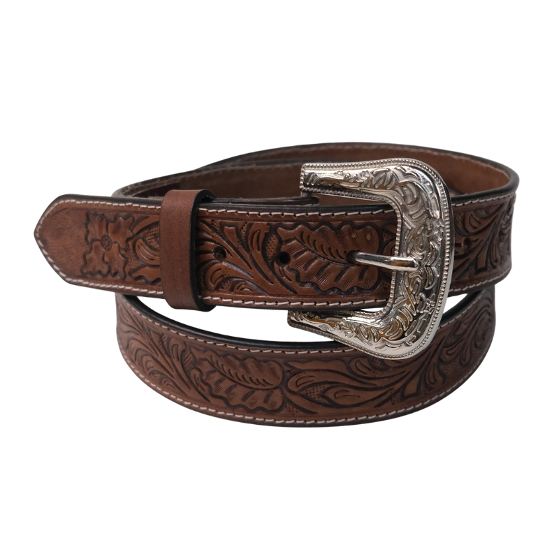 Outback King | Embossed Western Belt | Oak Leaf