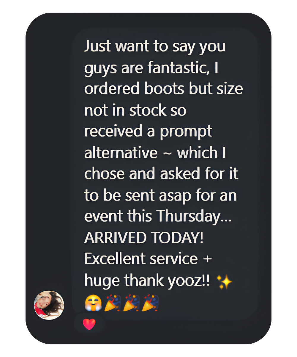 Customer review screenshot