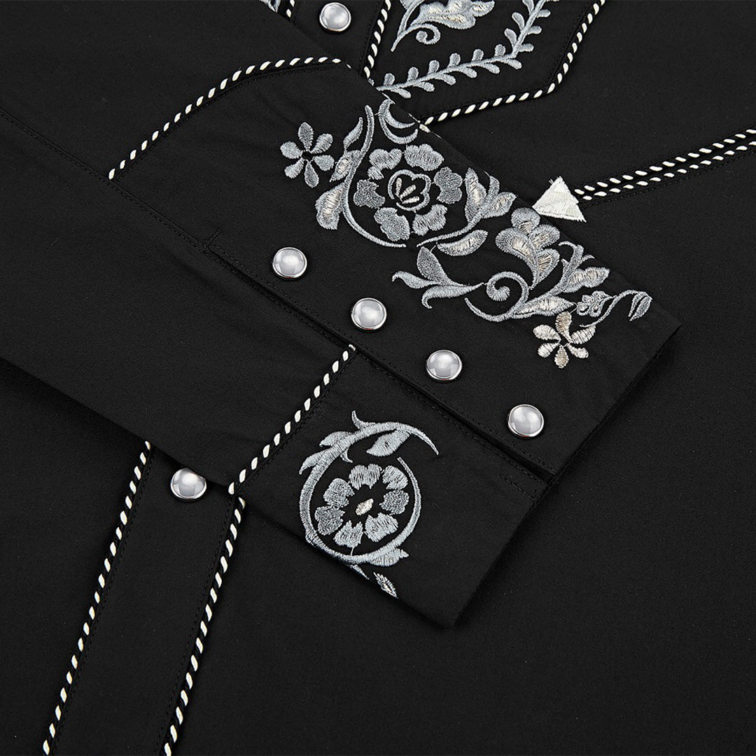 Outback King | Men's Ranger Embroidery Cowboy Shirt | Midnight Embroid