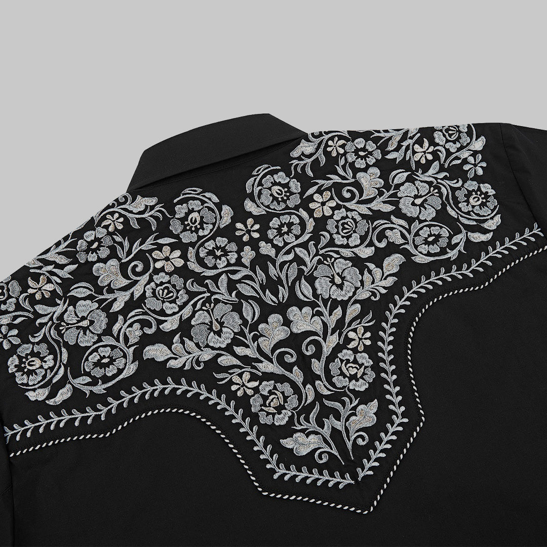Outback King | Men's Ranger Embroidery Cowboy Shirt | Midnight Embroid