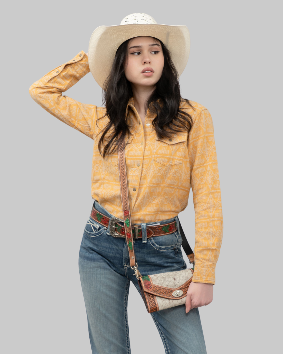 Outback King Cowgirl Classic Shirt in Golden Mesa Flannel
