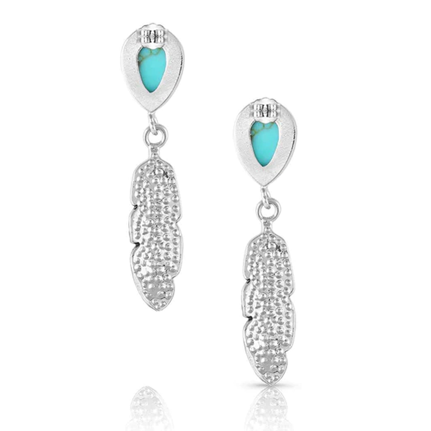 Earrings | Spirit Tears Turquoise Feather