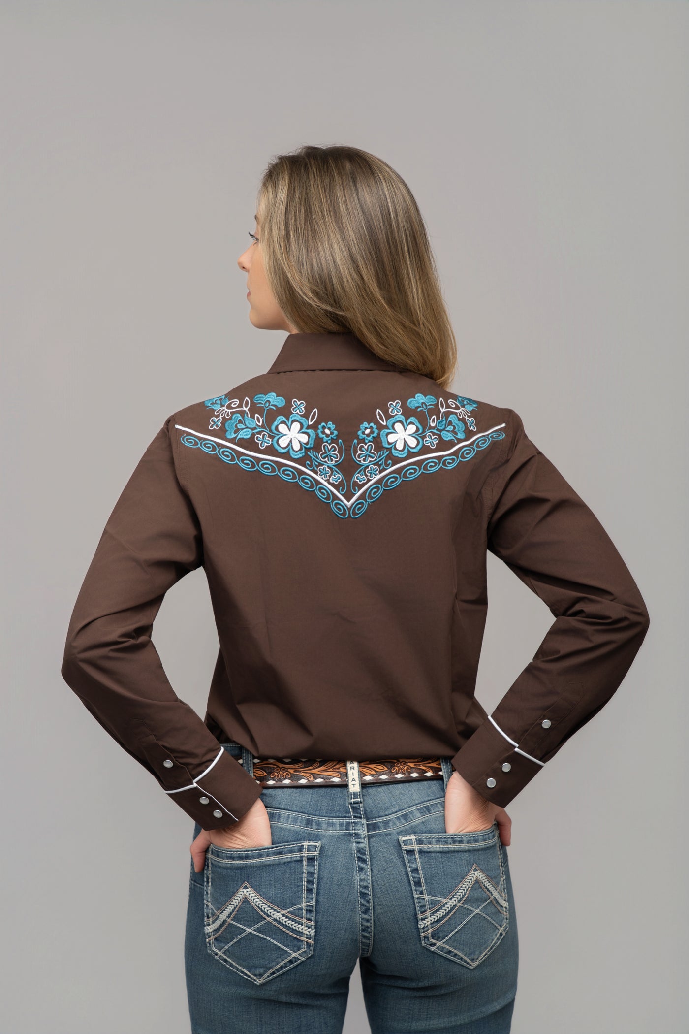 Outback King | Women's Prairie Embroidery Cowgirl Shirt | Copper Canyo