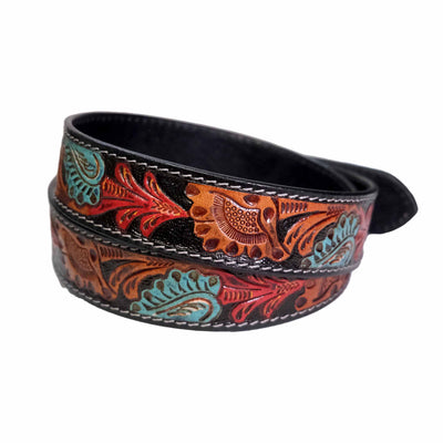 Outback King | Southwestern Flame Tri Colour Western Belt