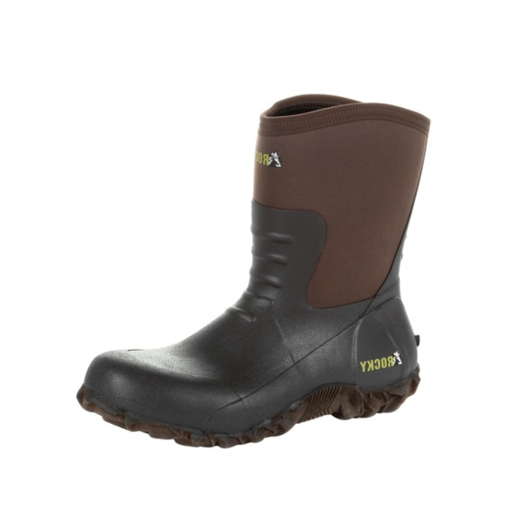Rocky | Unisex Core Chore Rubber Outdoor Boot | Dark Brown