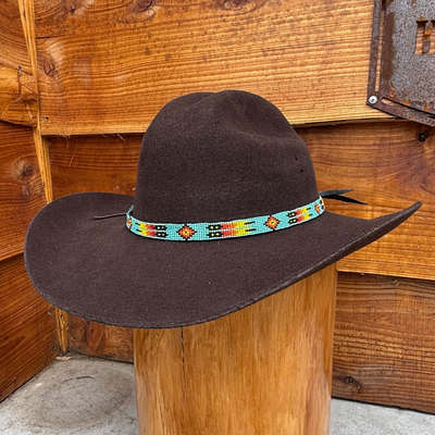 Outback King | Handcrafted Beaded Hat Band | Narrow