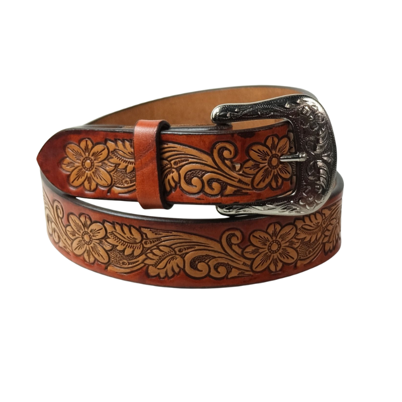 Outback King | Hand Made Turquoise Vine Western Belt display picture 1