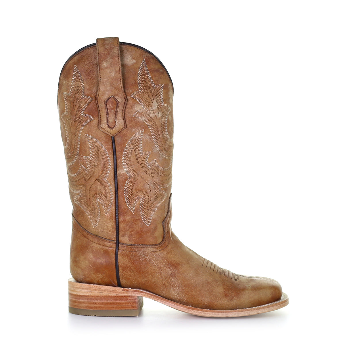 Corral | Embroidery | Wide Square Toe | Sand