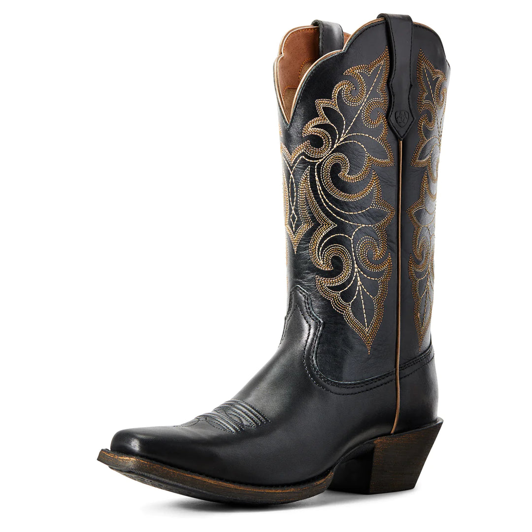 Ariat Women's Round Up Square Toe Limousine Black
