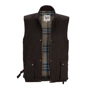 Burke & Wills Capricorn Oilskin Vest | Brown - Outback Traders Australia