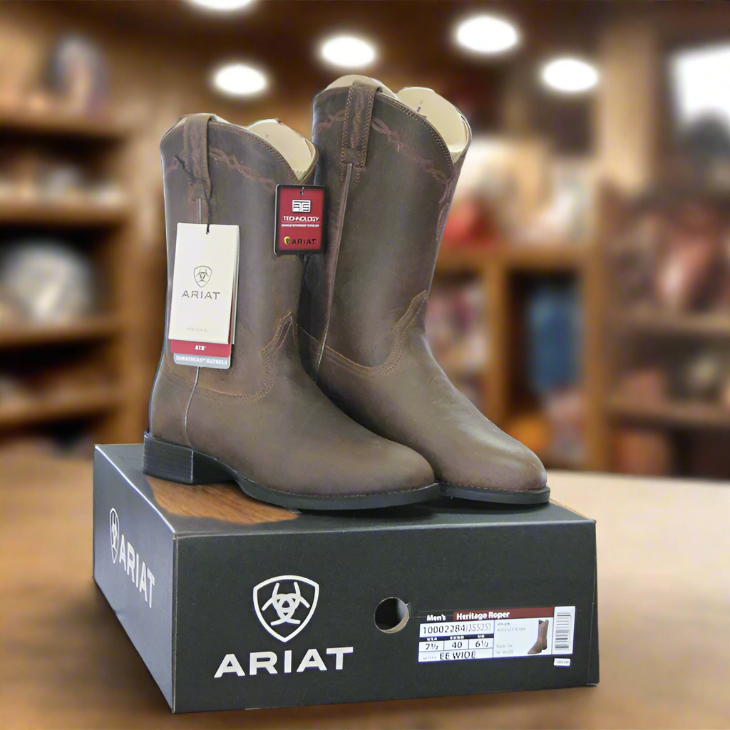 Ariat Men's Heritage Roper Distressed Brown