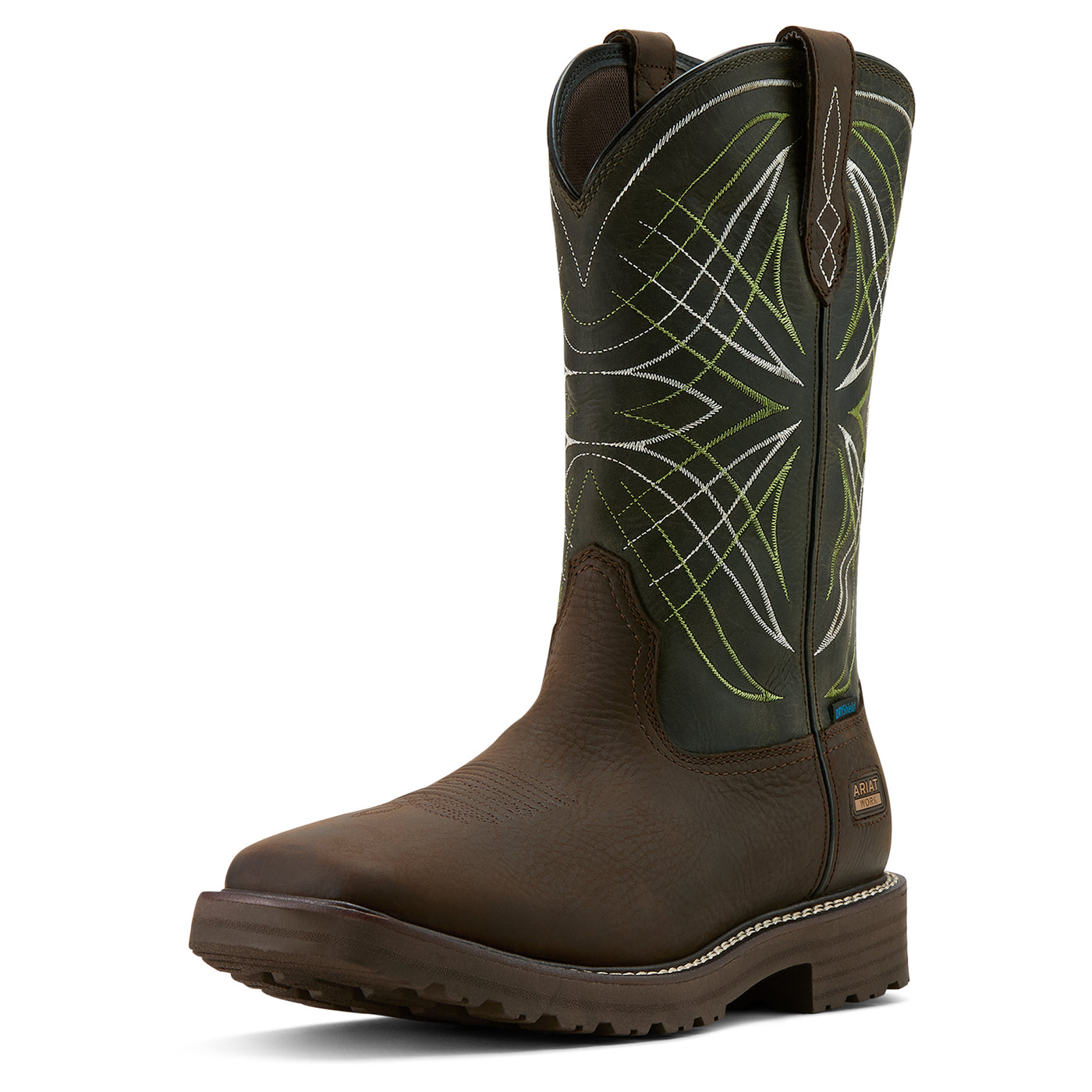 Ariat | Men's Activator Waterproof Work Boot | Dark Brown Green