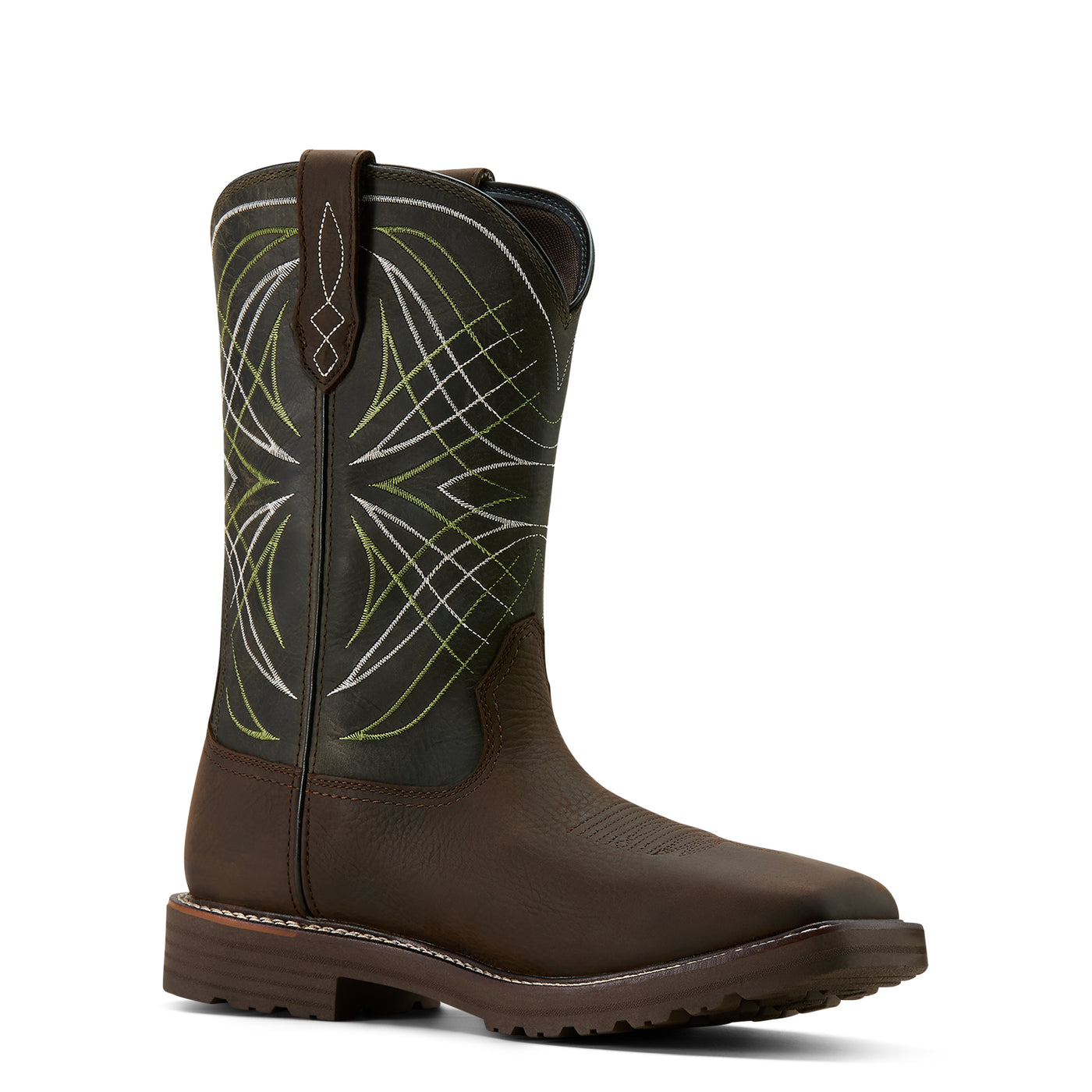 Ariat | Men's Activator Waterproof Work Boot | Dark Brown Green