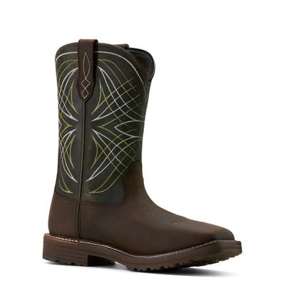 Ariat | Men's Activator Waterproof Work Boot | Dark Brown Green