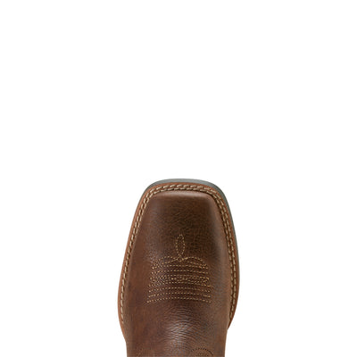 Ariat | Kid's Quickdraw Venttek Western Boot | Rich Clay/Turquoise Floral Emboss