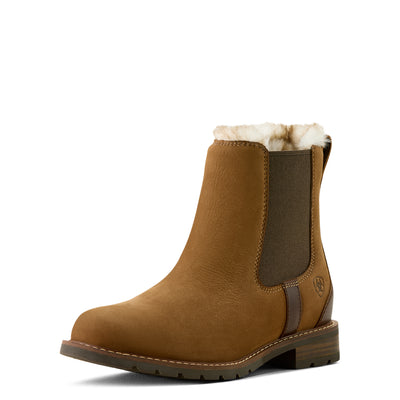 Ariat | Women's Wexford Sherpa | Waterproof Chelsea Boot | Amber Brown