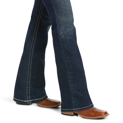 Ariat  R.E.A.L. Mid Rise Stretch Whipstitch Boot Cut Jean | Ocean