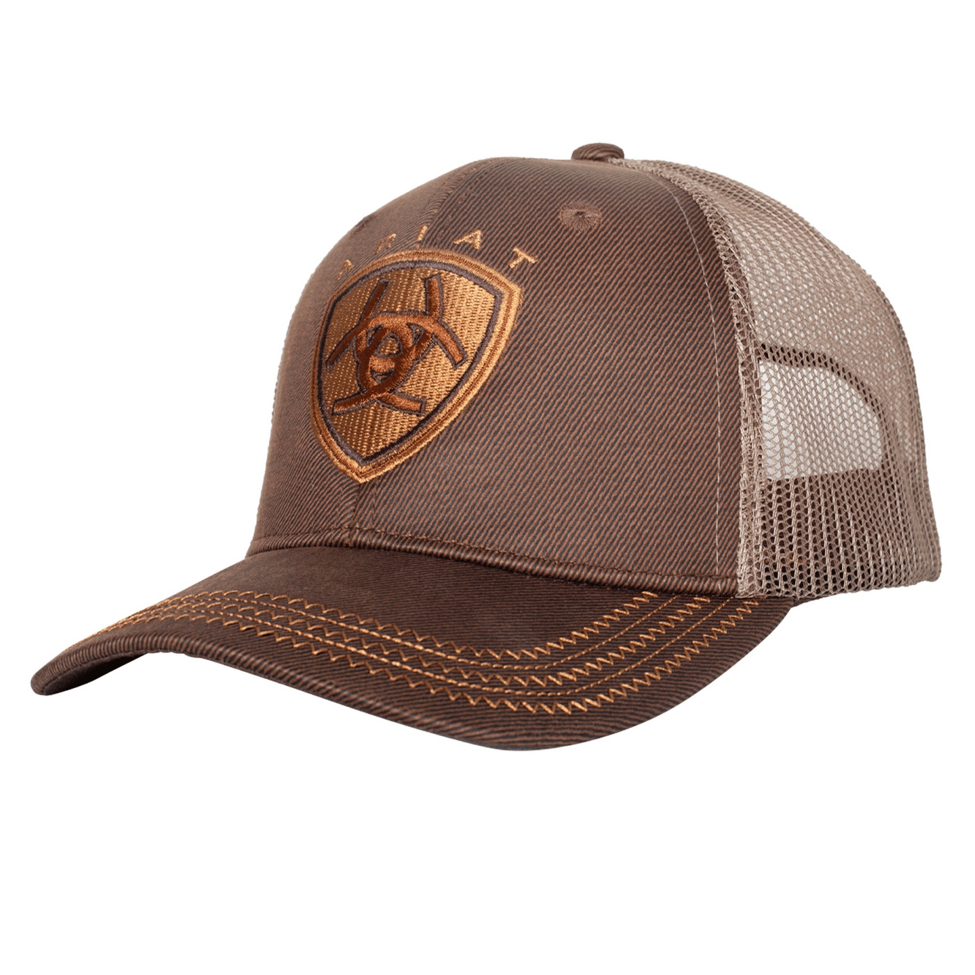 Ariat | Mesh Back Cap | Brown/Oilskin